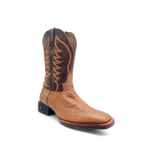 Bota Country Texana Masculina Jácomo -Avestruz Lisa Tabaco