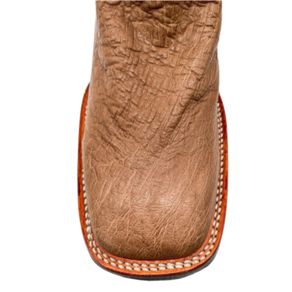 Bota Country Texana Masculina Jácomo -Avestruz Lisa Tabaco - Image 3