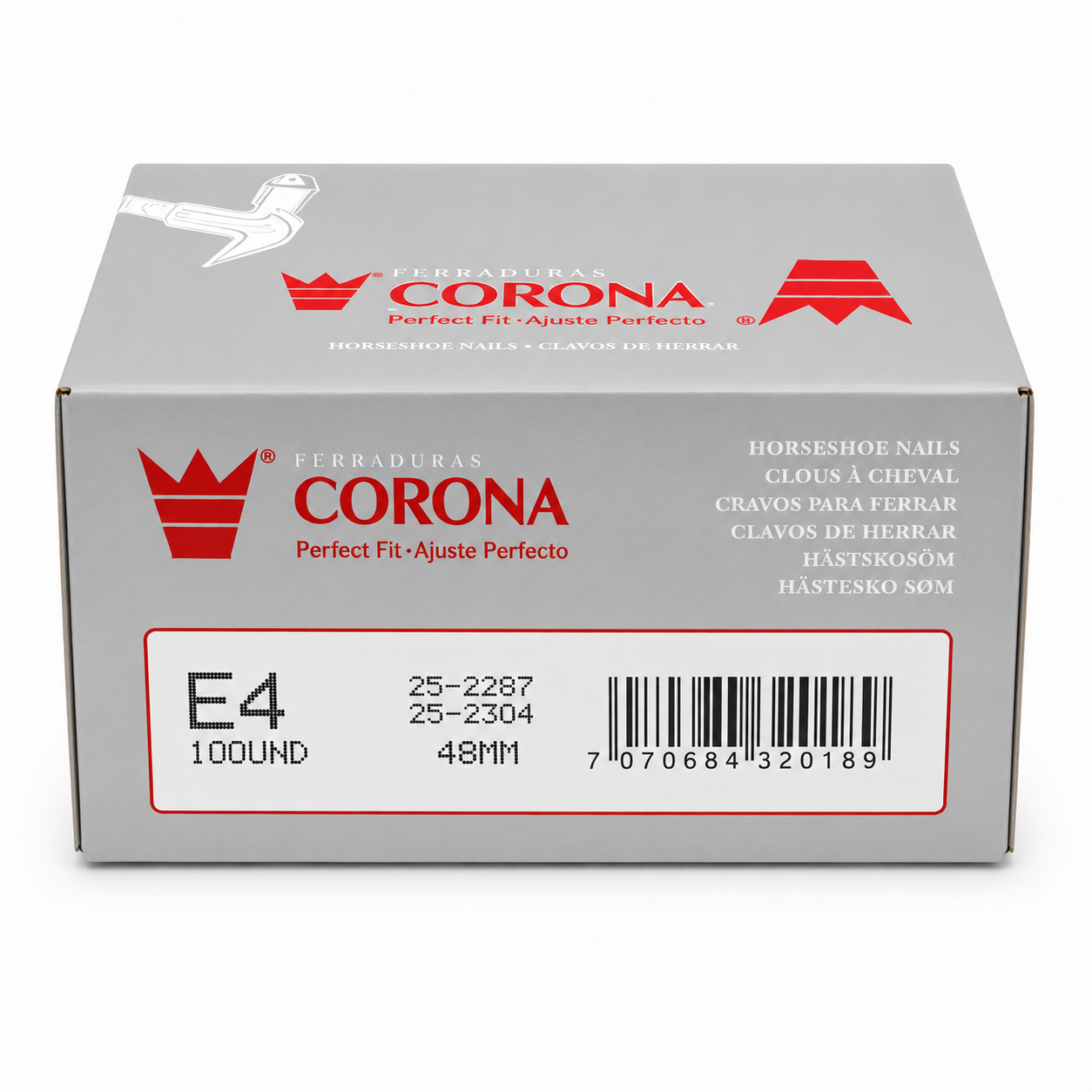 Cravo para Ferradura Corona E4 – Caixa com 100 Unidades