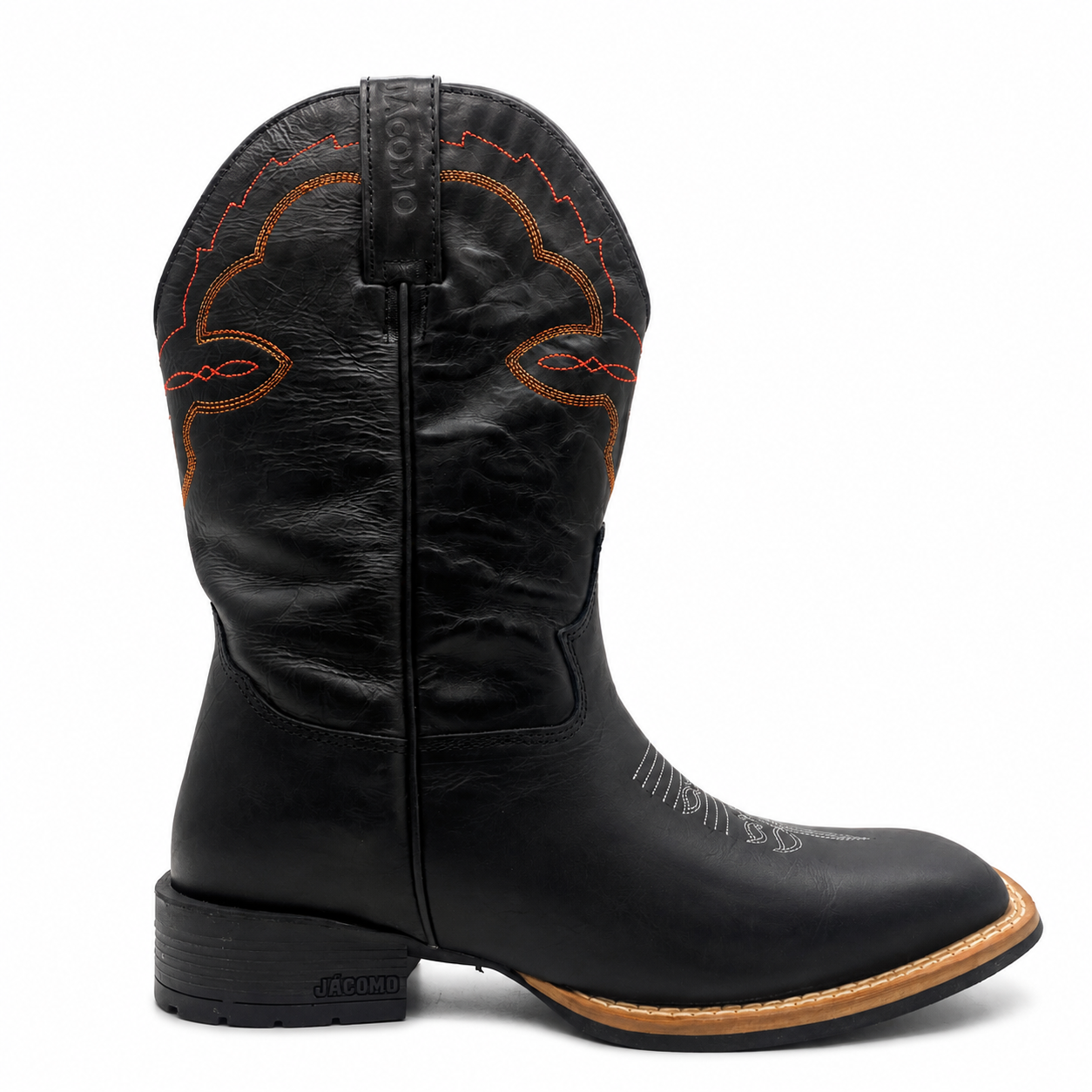Bota Texana Masculina Jácomo 2851/UM Fóssil Oil Preto - Imagem 2