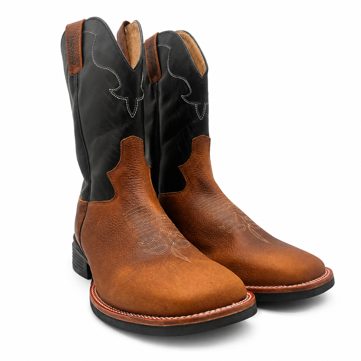 Bota Texana Masculina Jácomo 2981/MQV Relax Oil Café e Fóssil Oil Preto
