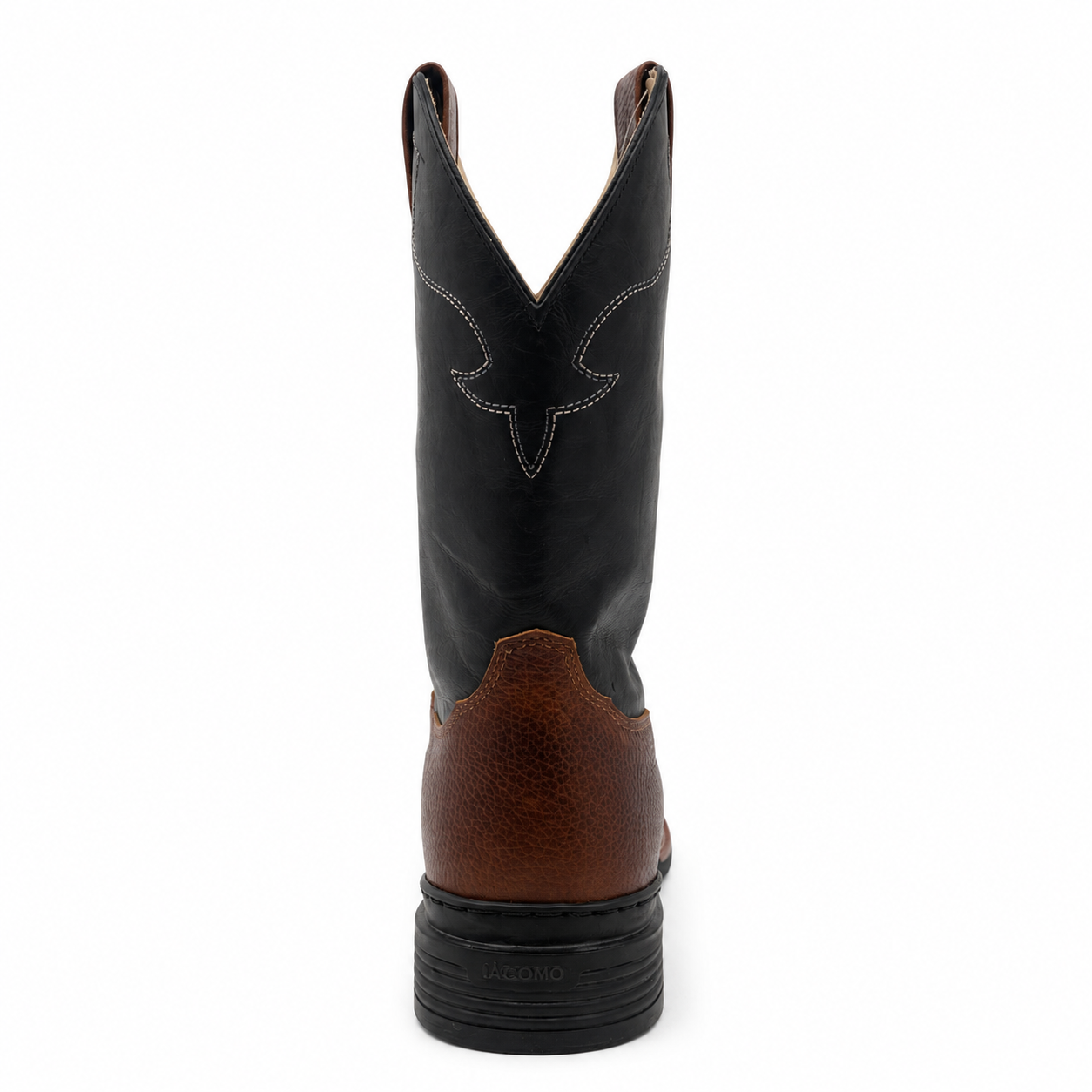 Bota Texana Masculina Jácomo 2981/MQV Relax Oil Café e Fóssil Oil Preto - Imagem 3