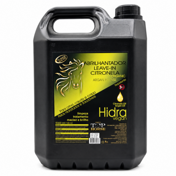 Abrilhantador Leave-in Citronela e Argan Top Horse Hidra Vegan 5L