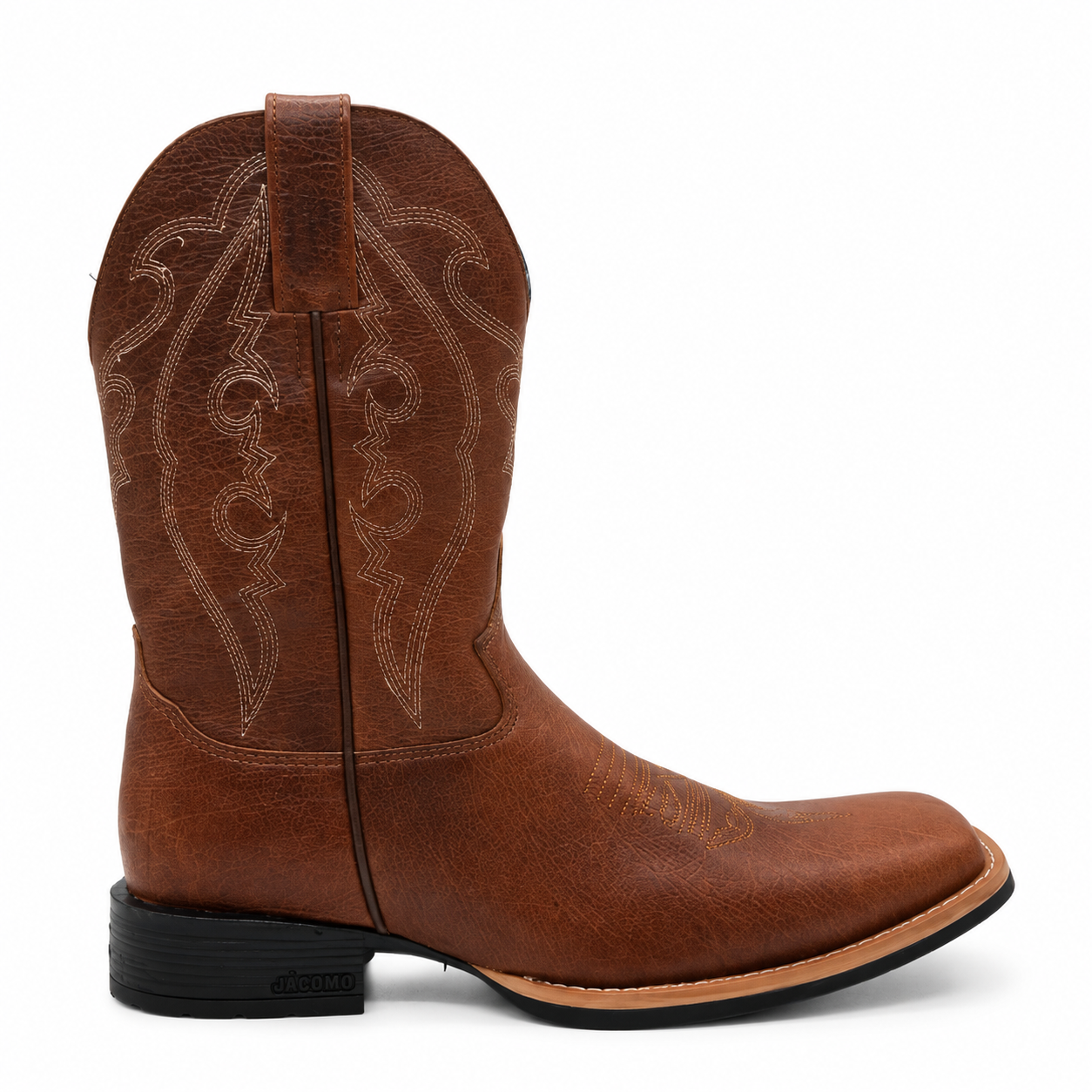 Bota Texana Feminina Jácomo 60201/UF em Couro Fossil Buf Saar - Imagem 5