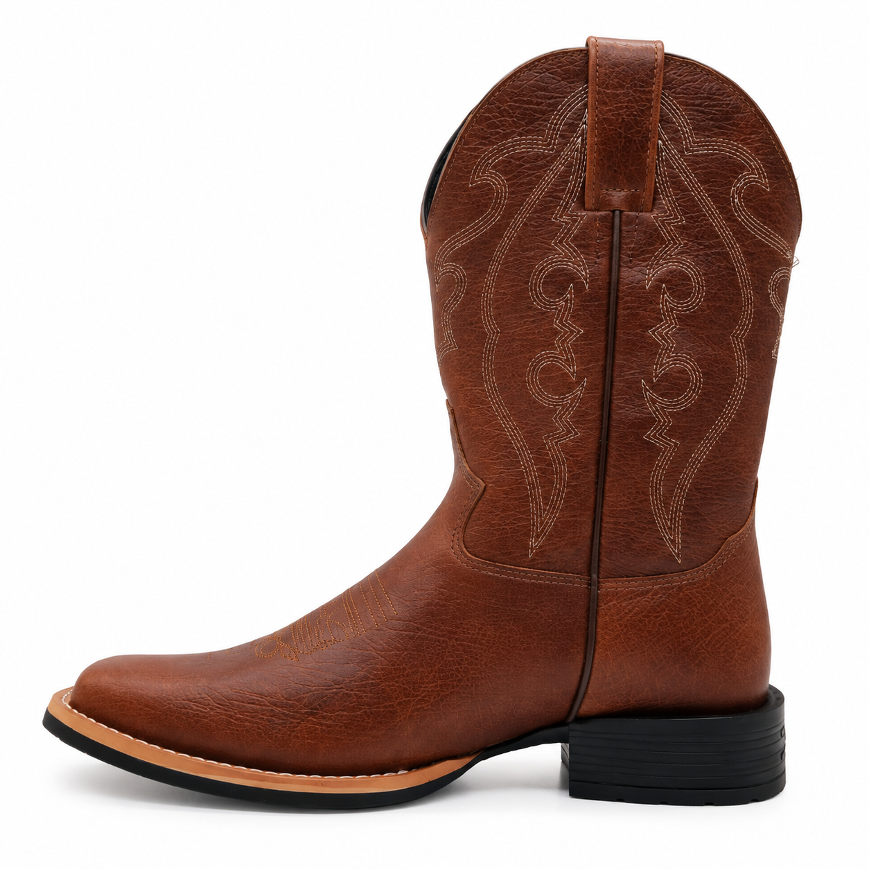 Bota Texana Feminina Jácomo 60201/UF em Couro Fossil Buf Saar - Imagem 3