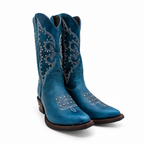 Bota Country Feminina Jácomo Bico Fino Fossil Turquesa 90361/TBQC