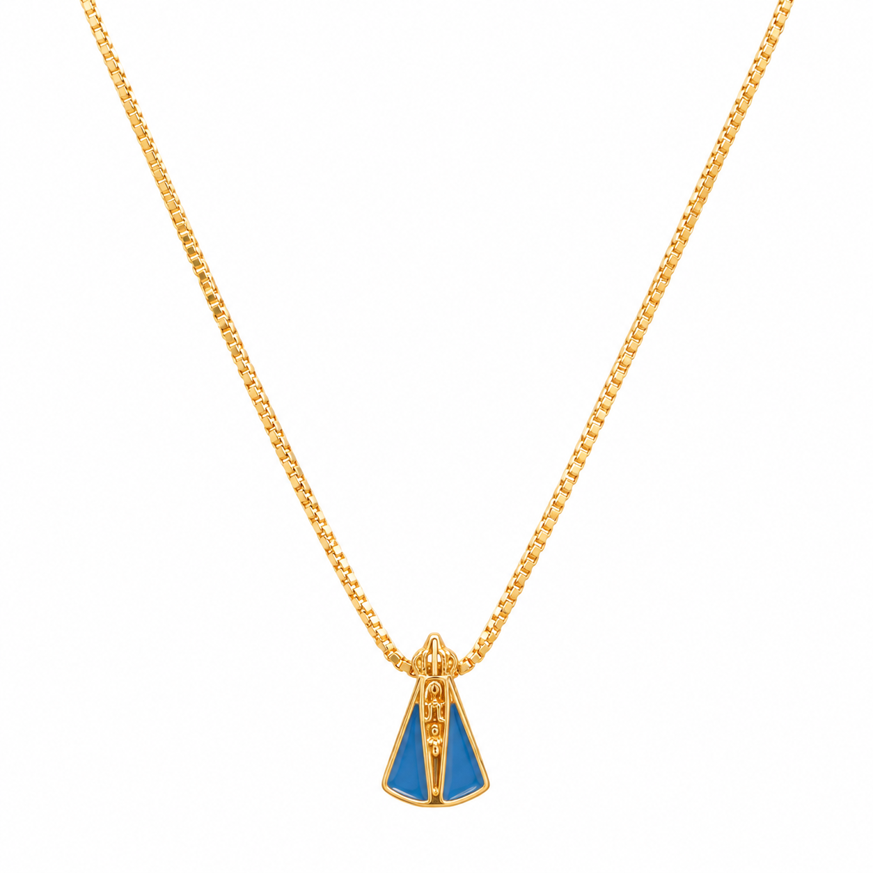 Colar Nossa Senhora Aparecida Dourado – Anacauíta - Imagem 2