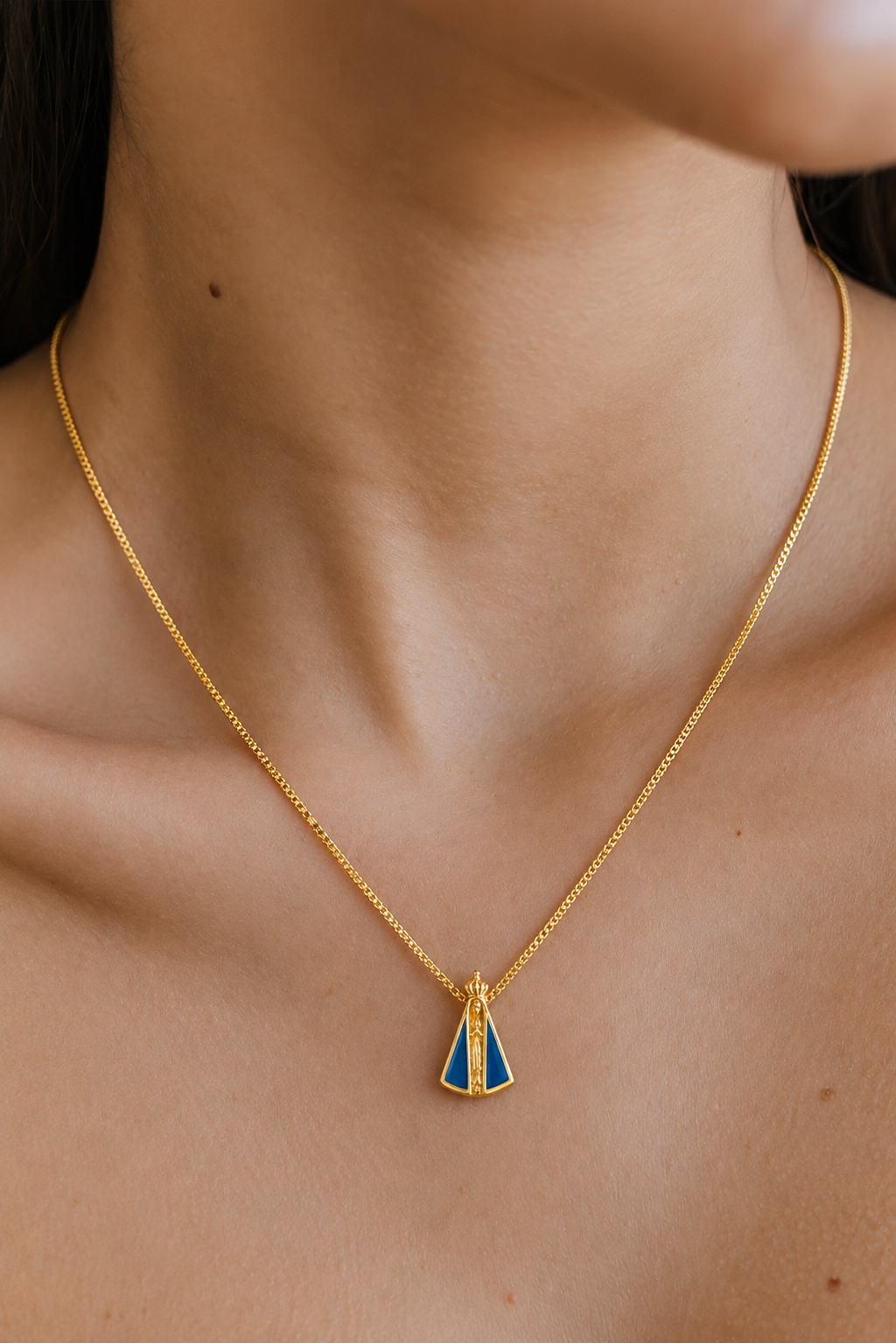 Colar Nossa Senhora Aparecida Dourado – Anacauíta