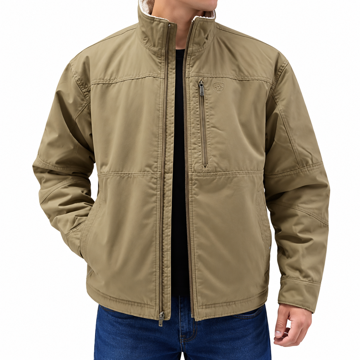 Jaqueta Masculina Ariat Grizzly Canvas Insulated Cáqui – 10028399 - Imagem 4
