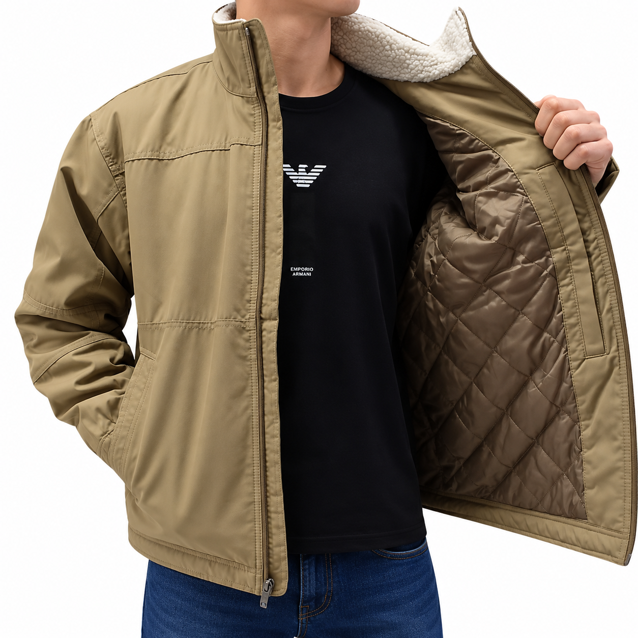 Jaqueta Masculina Ariat Grizzly Canvas Insulated Cáqui – 10028399 - Imagem 3